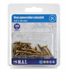 Teljes menet nélküli csavar 4.0x30mm Zz (30 db) (600033)