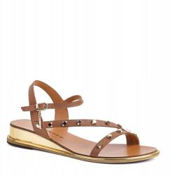 Bravo Moda Camel természetes bőr szandál 36-os (E1981 Camel Skóra 36)