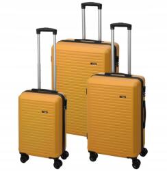  Utazási bőrönd kerekeken 3 db 50/60/70cm sárga szett (KO-DG4700040)