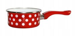 Metalac 12 cm átmérőjű füles lábas 0, 5 l Dots Red (B4-12-1)
