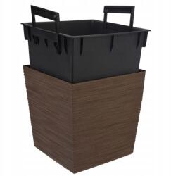 ProGarden Virágcserép barna 24 cm fekete, csomagolóanyaggal (KO-Y89300430)