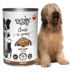 Tuf Tuf Bult Tuf Tuf húsdarabok vadhússal nedves kutyaeledel 415g 1 darab