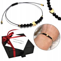  Fekete Turmalin Karkötő Maci Természetes Kövekkel Nőnapi Ajándék