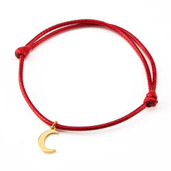 Betlewski női karkötő hold medállal, univerzális méret (BBM-G CZERWONY)