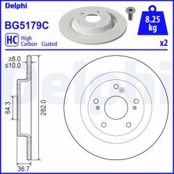 DELPHI Disc frana DELPHI BG5179C (BG5179C) - fixbox