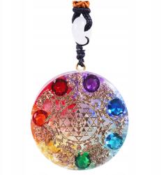  Medál Nyaklánc Műgyanta Orgonit Cirkónia Kagyló Orgon Energiatároló Transzformáció (NASZYJNIK ORGONITOWY CYRKONIE MUSZLA LUMI 021)