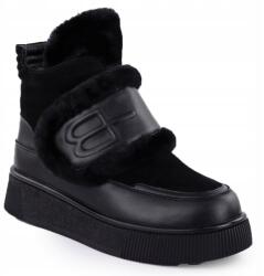  Női bőr bokacsizma platformtal, fekete Cambell 25-52331 37-es méret (25-52331BK)