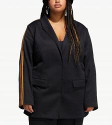 adidas Plus Size Fekete Blézer Pántokkal Az Ujjakon 2XL K1H
