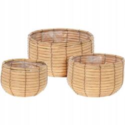 ProGarden 3 db polirattan edényből álló készlet (KO-430020070)