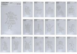 Koopman Karácsonyi sablon 35x22x0, 2cm Pvc Fehér dekorok keveréke (964284)