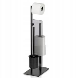 Kela Wc szett fém stílusban, fekete matt, pótkerékkel 26, 0x18, 0x71, 0cm (4025457224997)