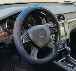 Autolife Univerzális kormányvédő 38cm fekete-kék 2396BL (2396BL)