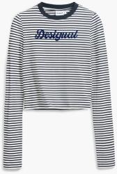 Desigual DESIGUAL, Hosszú ujjú csíkos blúz, Fehér, Tengerészkék, S (25SWTK85-2000-S)