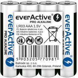 everActive alkáli elem AAA 1, 5V 4 darabos (Pro)