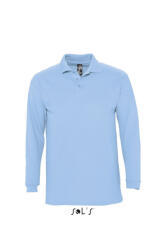 SOL'S Férfi galléros póló SOL'S SO11353 Sol'S Winter Ii - Men'S polo Shirt -S, Sky Blue