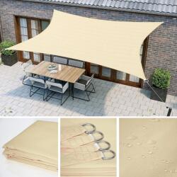 Pepita водоустойчиво квадратно платно за слънце 3x2m 160g/m2 - бежово (ZH-003-Beige)