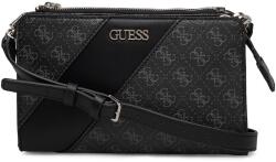  Guess, Camy, Double Zip, Textile Crossbody Bag, Black, For Women