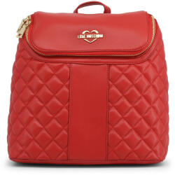 Moschino , Love, Synthetic Leather, Textile Backpack, Red, Pockets 2, For Women