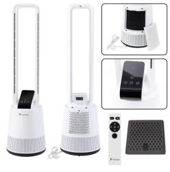 Lean Lapát Nélküli Padlóventilátor Oszcillációs Időzítő Lcd Kijelző Távirányító - 26652 (26652) (26652)