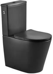 SAT WC kombinált SAT Brevis fekete matt felülettel vario lefolyó SATBRE031RTORVPBKM (AB 1273SV MATTE BLACK)