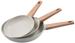 Bergner BG-34741-CR 3 Részes Serpenyő Szett 18cm, 22cm, 26cm Naturally (BG-34741) (BG-34741)