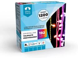 DekorTrend Crystalline toldható LED fényfüggöny, 90 x 200 cm, 192 db MULTI LED, átlátszó kábel, Kül és beltéri, KAT 333