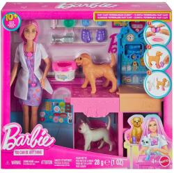 Mattel Barbie állatorvos gipszklinika játékszett rózsaszín hajú babával - Mattel (JFX93) - innotechshop