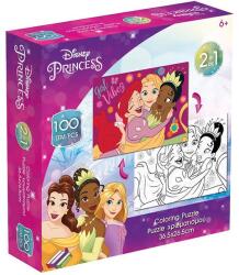 Luna Luna: Disney hercegnők 2 az 1-ben 100db-os színezhető puzzle (000563981) - innotechshop