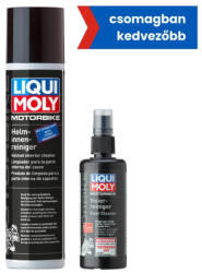 LIQUI MOLY Motorbike sisak plexi tisztító spray 100ml + Motorbike sisak belső tisztító spray 300ml