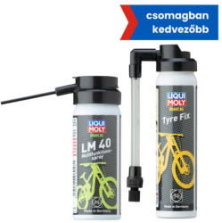 LIQUI MOLY Kerékpár defekt javító spray 75ml + Kerékpár LM40 multifunkciós kenőanyag spray 50ml (LMCSOMAG0008)