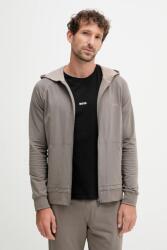 HUGO BOSS kapucnis pulcsi otthoni viseletre sötétkék, sima, kapucnis - barna L