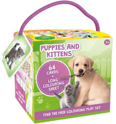 JIRI MODELS Úti memóriajáték kifestőkkel - Kutyák és cicák (4070-3)