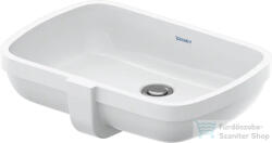 Duravit QATEGO 48x37 cm-es, alulról beépíthető csaplyuk nélküli mosdó, fehér 0398480028 (0398480028)