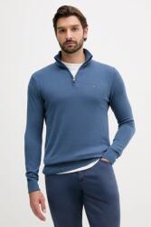 Tommy Hilfiger pamut pulóver könnyű, fekete, félgarbó nyakú, MW0MW37331 - kék XXL