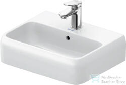 Duravit QATEGO 45x35 cm-es fali mosdó 1 csaplyukkal, HygieneGlaze felülettel, fehér 0746452000 (0746452000)