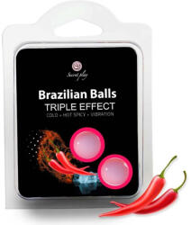 Secret Play - háromsoros brazil golyók intim masszázshoz