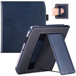  LEATHER Husă rabatabilă pentru PocketBook 700 Era albastră