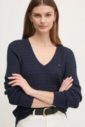 Tommy Hilfiger pamut pulóver könnyű, sötétkék, WW0WW44987 - sötétkék XL