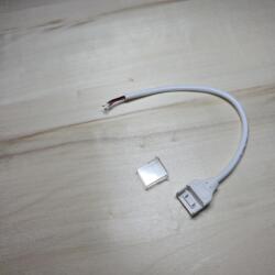  10mm Egyszínű/2pin betáp csatlakozó, vízmentes