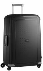 Samsonite S'CURE négykerekű fekete csatos óriás bőrönd 81cm 59244-1041