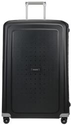 Samsonite S'CURE négykerekű fekete csatos óriás bőrönd 81cm 59244-1041 - minosegitaska