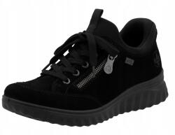 RIEKER 59052-00 37- méret fekete bőr női cipő Ready2Go Tex (59052-00)