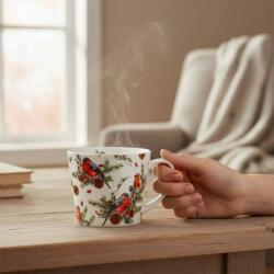 Duo Gift Karácsonyi madaras porcelán bögre díszdobozban - 600 ml nagyméretű - Christmas Birds (IMO-DG-52954)