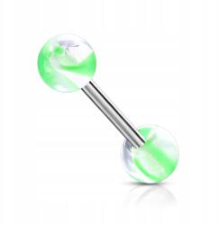 Akril fülbevaló (Ja18) (Modell: Zöld)