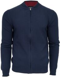 MM M&M könnyű férfi pulóver kardigán cipzáras kék L-es méret