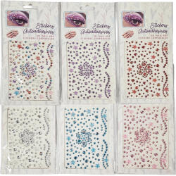  Öntapadós strasszkövek sminkhez, 9x12cm, többféle (KAD-886677)