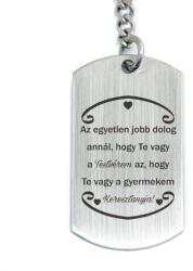 R.M. ékszer Te vagy a Testvérem és Keresztanya acél medálos kulcstartó (15897RTE)