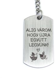 R.M. ékszer Alig várom, hogy újra együtt legyünk - acél kulcstartó (13114-RM-KI)