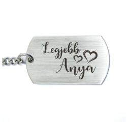 R.M. ékszer Legjobb Anya acél medálos kulcstartó (19672RM)