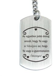 R.M. ékszer Te vagy a Feleségem és Anya kulcstartó - nagy téglalap, gyermekeim (19676RM)